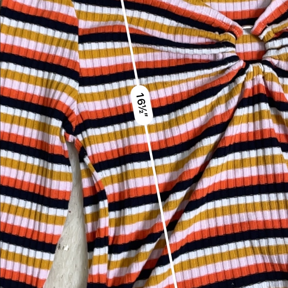 Topshop ribbed striped long sleeve top - Picture 4 of 4